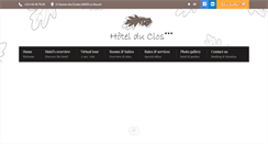 Desktop Screenshot of hotel-du-clos.com