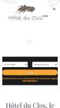 Mobile Screenshot of hotel-du-clos.com
